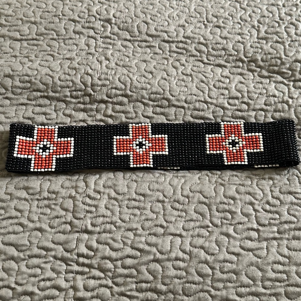 Beaded Elastic Glass Beads Belt